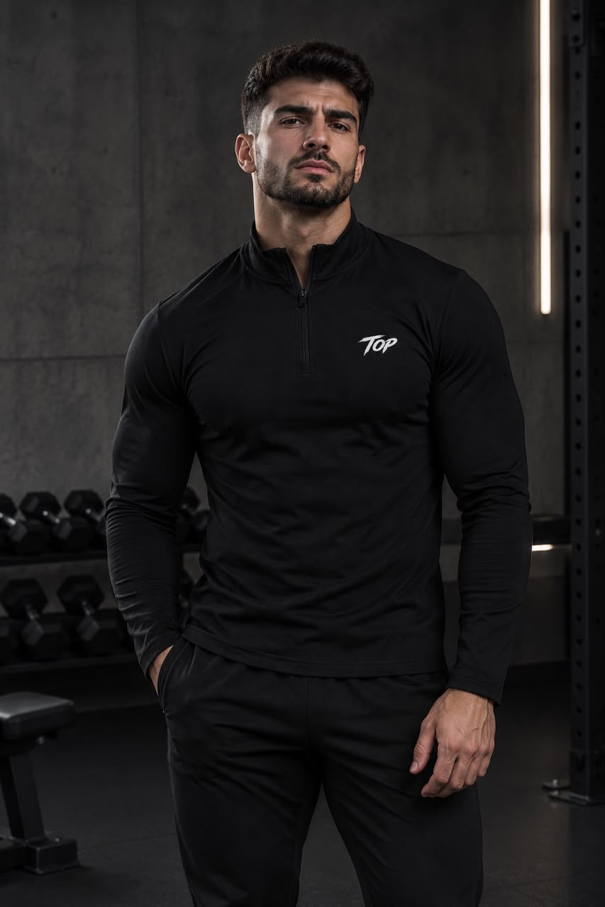 long sleeve high neck shirt